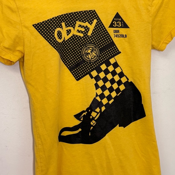 Obey Yellow Graphic Tee - Picture 2 of 4
